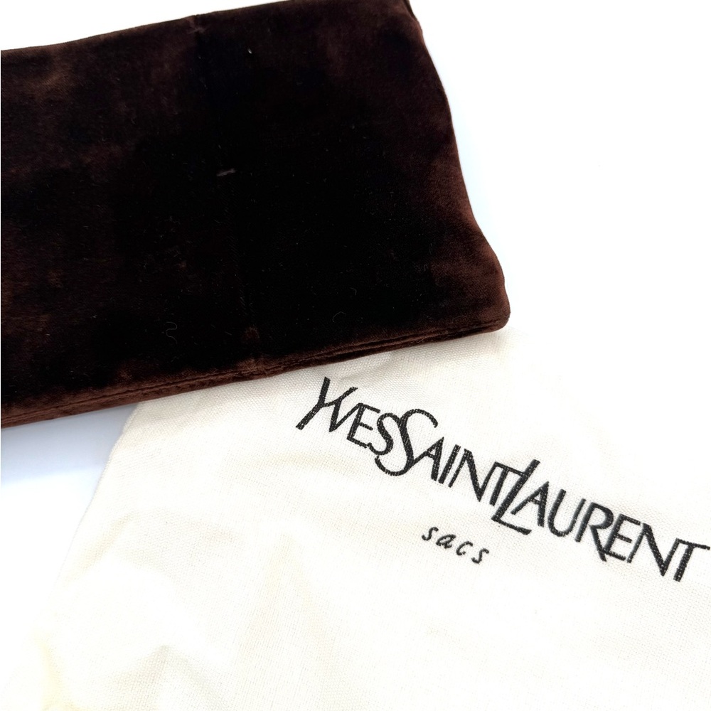 Yves Saint Laurent Velvet Brown Shoulder Bag - Picture 12 of 12